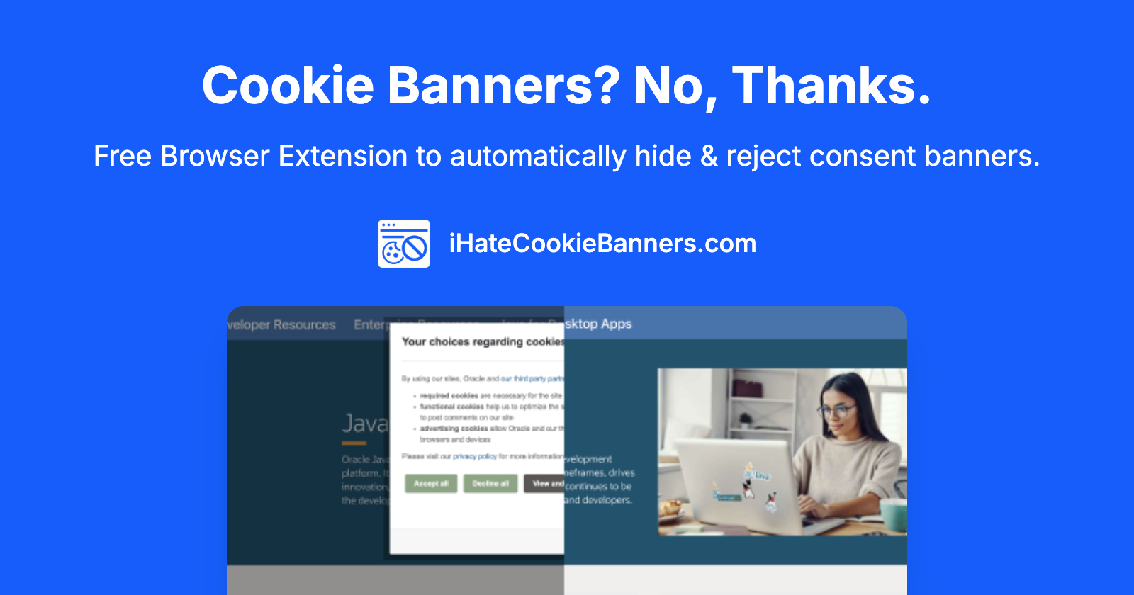 Hide & Reject Cookie Banners | Cookie Crumbler Extension